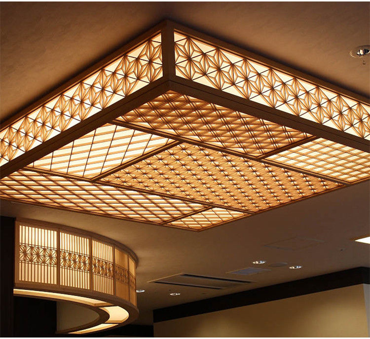 Französische feste hölzerne dekorative Trennwand Hinoki 3D Kumiko Products