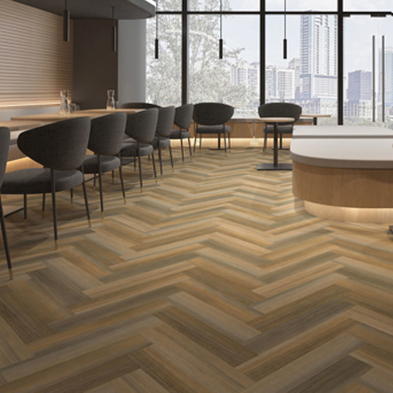 Desenhos em espinha 100% do Virgin 4.0mm-7mm Spc que pavimentam o revestimento do clique do Spc Lvt Multilayer