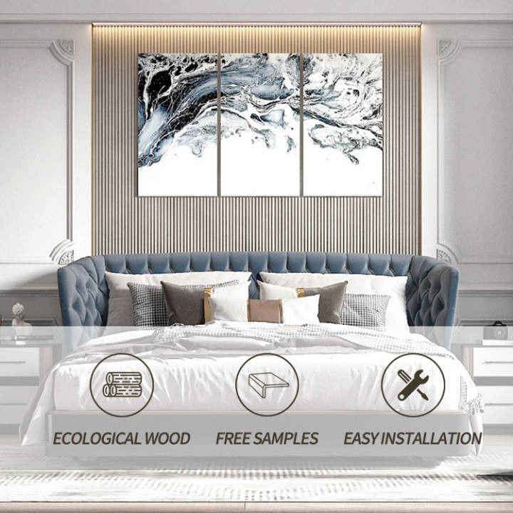 Modern 9mm 2.5cm Home Decor Interior WPC Wall Panel For Tv Background