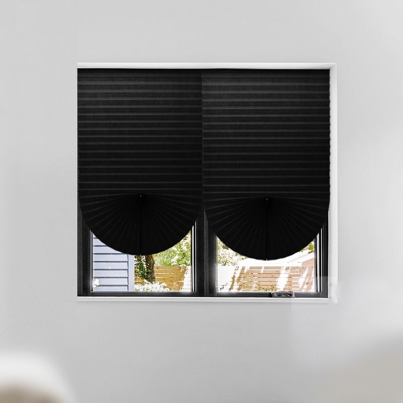 Anti Ultraviolet  Portable Cordless Curtain Blinds Pleated Blackout Curtains Mini