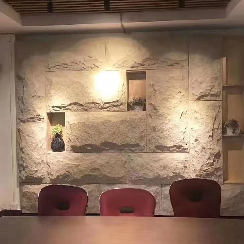 Hot Sales Artificial PU Cultural Stone For External Decoration Faux Leather Wall Panels Light Stone