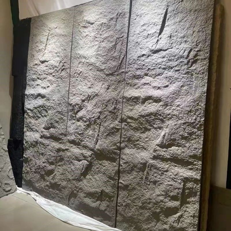 لوحة الحائط من الحجر البوليوريثان لوحة الحجر 3D لوحة الحائط الخفيفة الوزن الصناعي الحجر الصخري