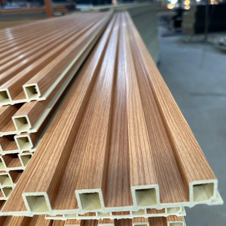 Indoor wall decoration fireproof fluted decor pared wpc panel composite pvc wall panel wpc wall panel