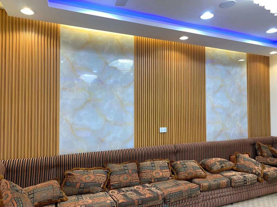 Indoor wall decoration fireproof fluted decor pared wpc panel composite pvc wall panel wpc wall panel