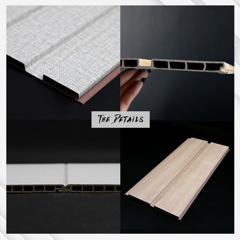 Color de madera y color de mármol Amigable con el medio ambiente Interior de madera de plástico de madera de grano de PVC interior panel de pared decorativo