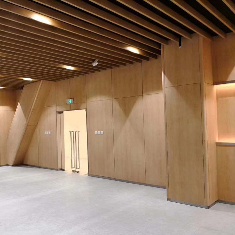 Luxury Fireproof Synthetic Solid Wood Oak Wainscot Indoor Hpl Wall Panel / Cladding Decoration For Hospital