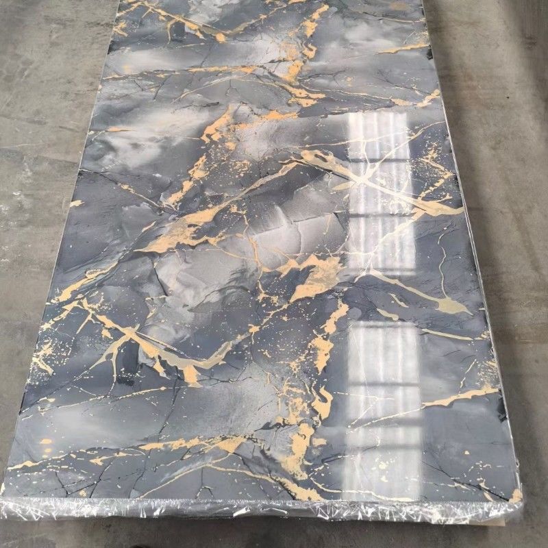 UV Board PVC Laminate Sheet 1220*2440mm Interior Decoration Marble Wall Covering Panel