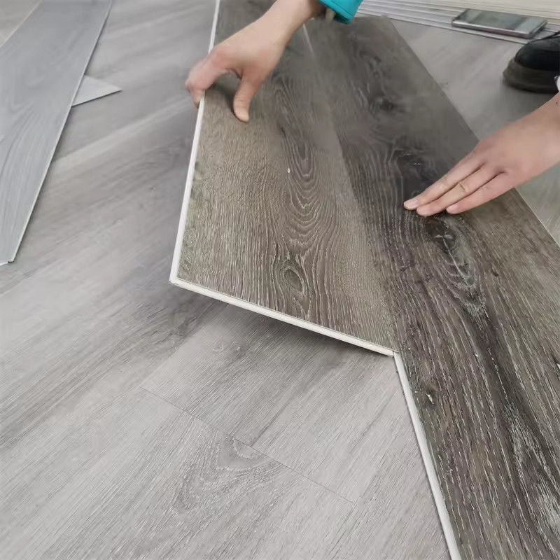 Waterproof 4mm 5mm 6mm Wood Grain Vinyl Plank Click Lock PVC Plastic SPC Flooring For Indoor