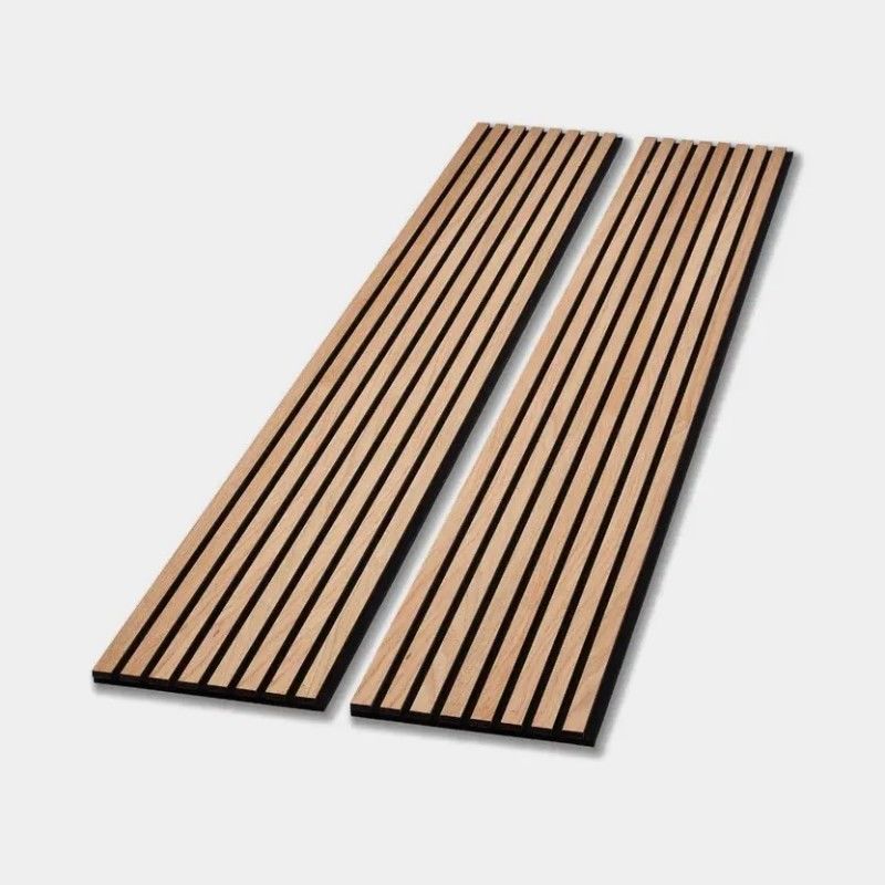 Modern Interior Soundproof Composite Wood Slats Wall Acoustic Absorbing Panels for Sound Absorption in Apartments Office