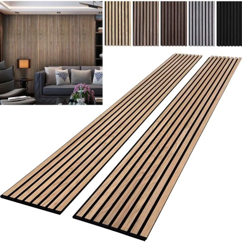 FSC Certified wholesale felt sound insulation board soundproof wall panels wood acoustic panels grooved acoustic panel