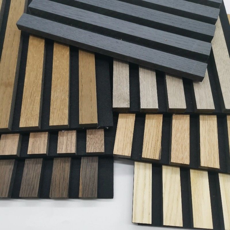 FSC Certified wholesale felt sound insulation board soundproof wall panels wood acoustic panels grooved acoustic panel