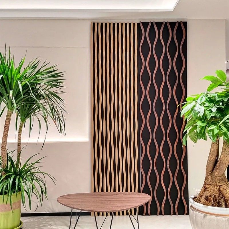 Akustische Schieferplatte Holz Moderne Innenausstattung Schallschutz Wanddekoration Akustische Wandplatten