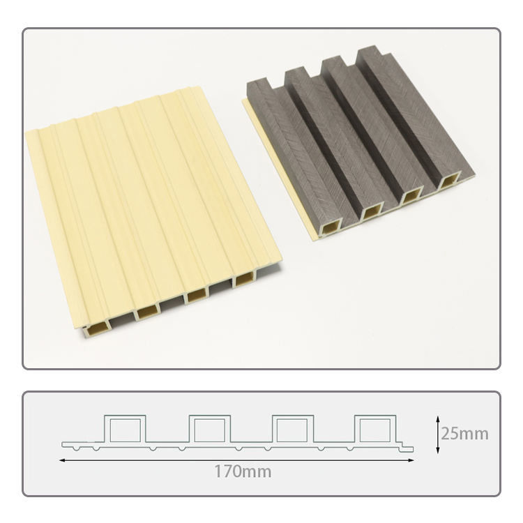 Modern Design Wood PVC Composite Exterior Wall Cladding Panel Decorative UV Resistant Wpc Wall Panel Cladding