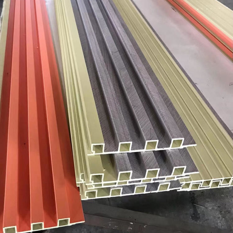 Interior Plastic Wooden Composite Covering Board Wainscoting Vinyl Timber Decorative 3D Fluted Cladding Pvc Wpc Wall Panel 168.5*20mm