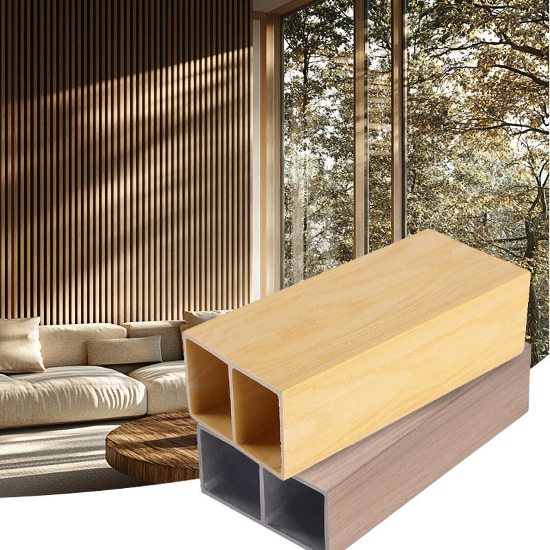 Glossy WPC Timber Tubes For Indoor House Decoration In Customized Color