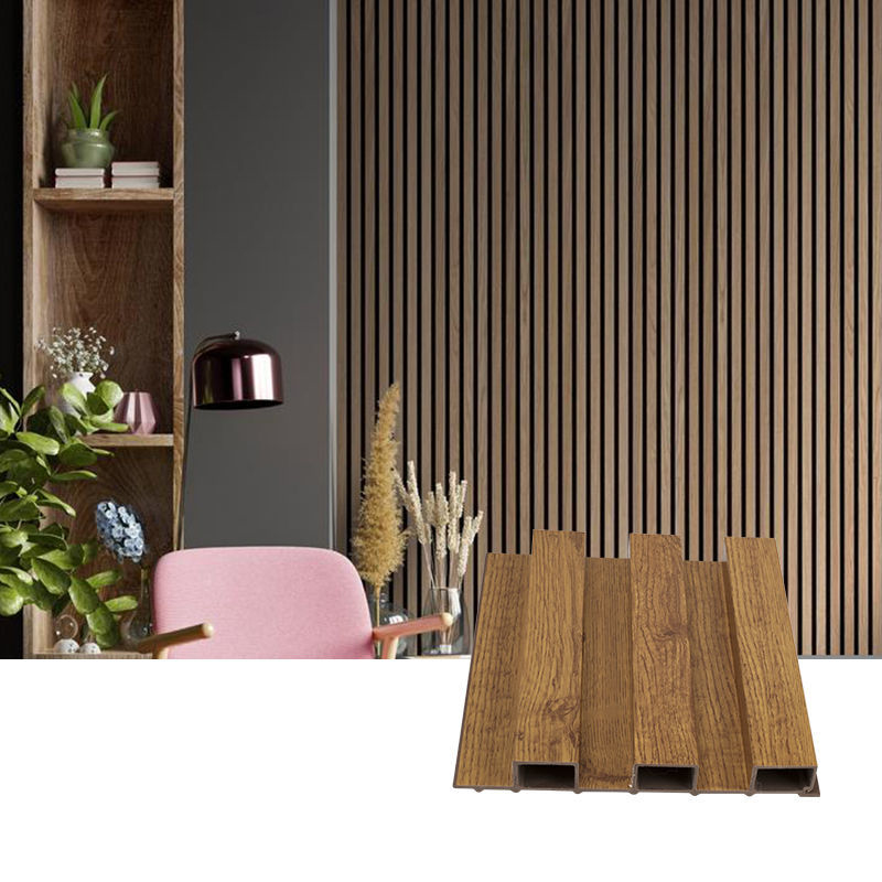 Indoor Decor Wood Plastic Composite Cladding Fluted 3d Wall Board WPC PVC Interior Wall Panel