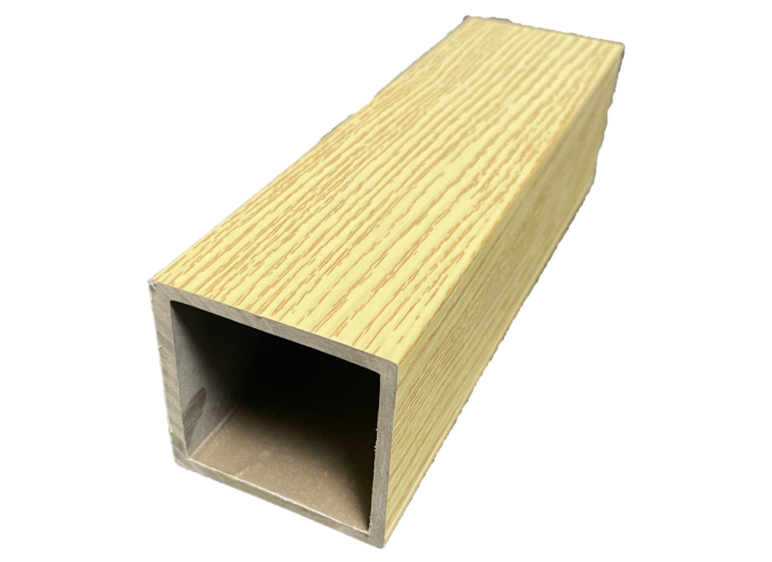 Eco-friendly Indoor Hollow Square Pvc Tubes Column Wood Plastic Timber Wpc Tube for Partition