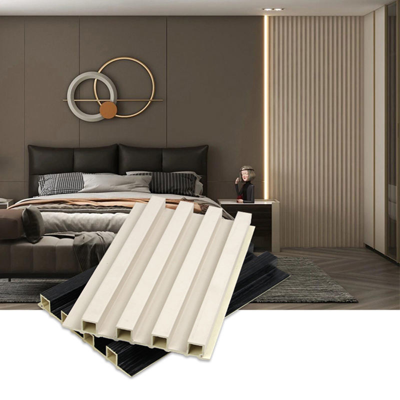 Modern Waterproof Fluted WPC Wall Panel Indoor Home Decorative Background Panels