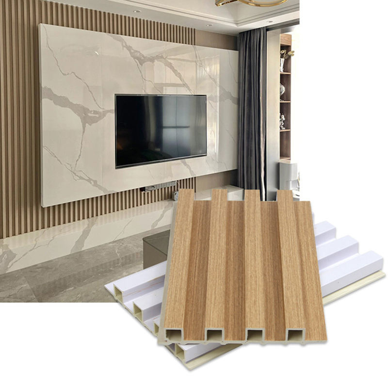 Modern Waterproof Fluted WPC Wall Panel Indoor Home Decorative Background Panels