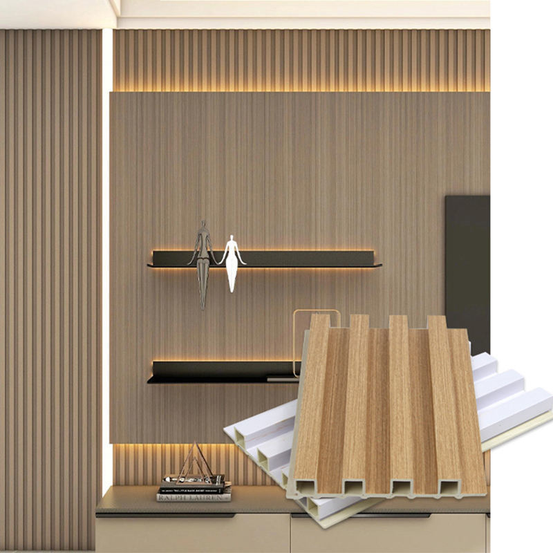 Modern Waterproof Fluted WPC Wall Panel Indoor Home Decorative Background Panels
