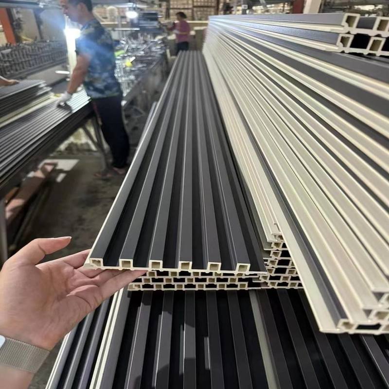 Modern Wood Plastic Composite WPC Wall Panel For Bathroom Interior PVC Alternative