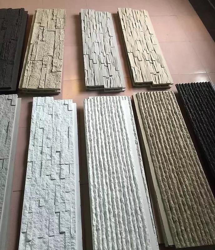 Hot Sell 1220*2440 Pu Stone Wall Panel Culture for Exterior Brick Background Decoration Polyurethane