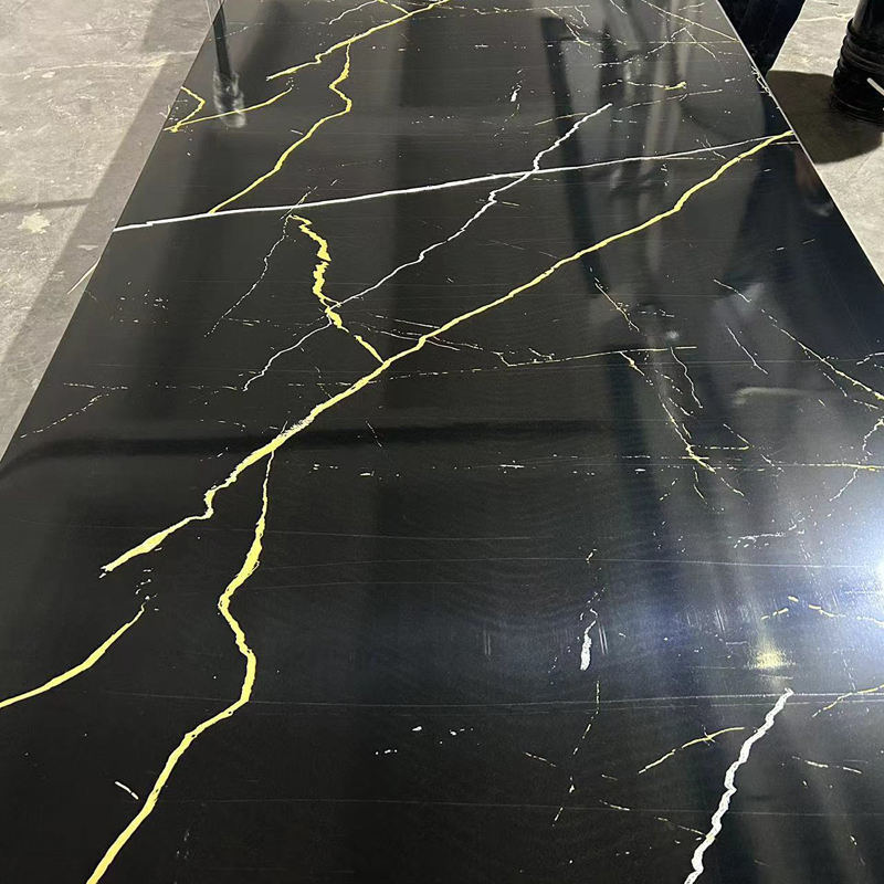 600*2440mm 4mm 5mm Custom Design SPC Marble Board Waterproof for Interior Pvc Wall Panel Plastic UV Marble Sheet
