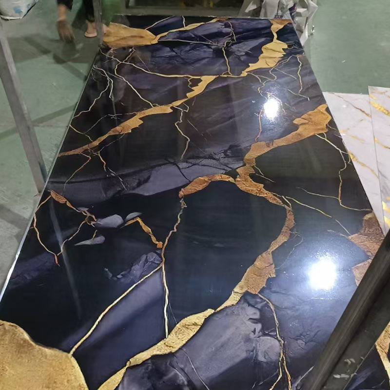 1220*2440mm Customized Color UV Board PVC Marble Sheet Wall Panel for Interior Wall Decoration