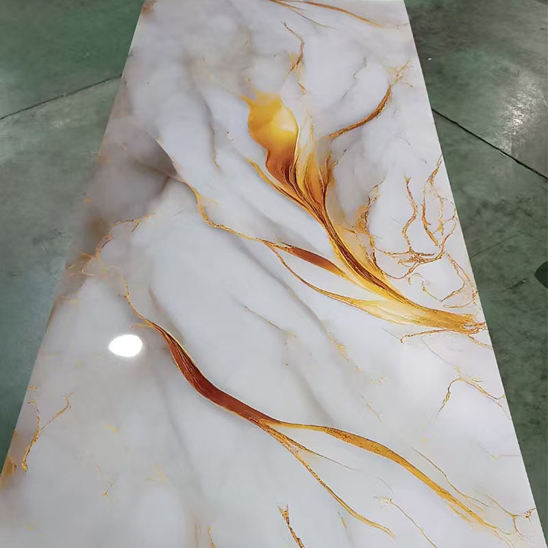 1220*2440mm Customized Color UV Board PVC Marble Sheet Wall Panel for Interior Wall Decoration