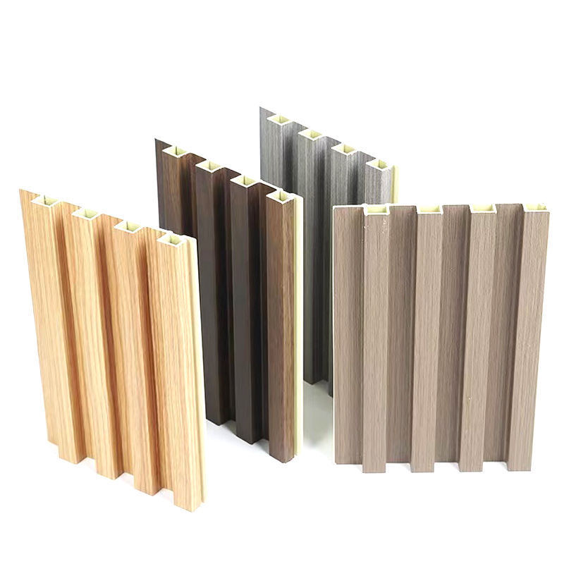 PVC WPC Wall Panel Wooden Grain Fluted Panel 3D Panel for Decoration