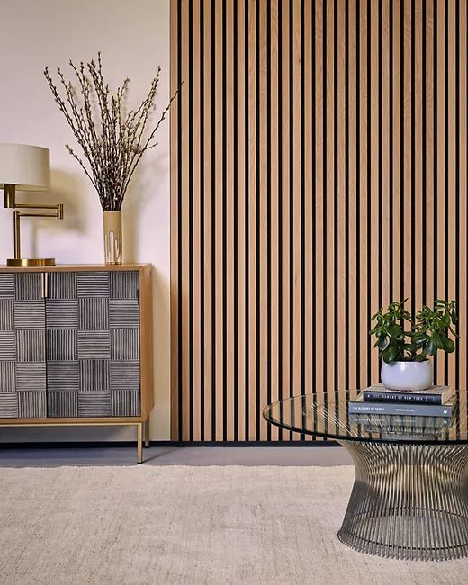 Modern Design Akupanel Acoustic Slat Wall Panel Wood MDF Material for Hotel Soundproof and Graphic Design Solution Capable