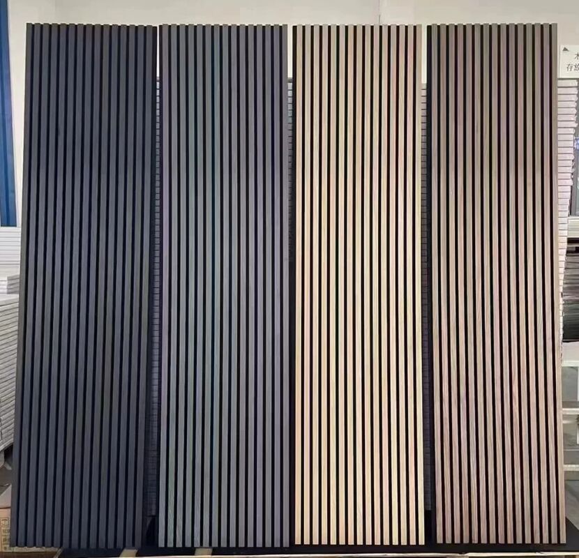 Flexible Acoustic Eco-MDF Sound-proof Slat Wall Panels Modern Design 3D Model Design 21mm Thickness