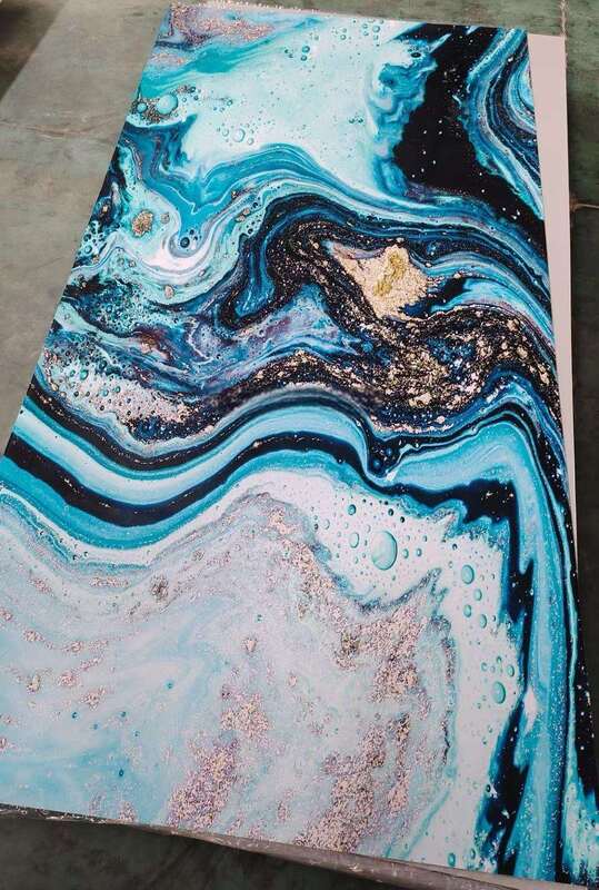 UV Marble Sheet Modern PVC Wall Panel High Glossy Decorative Board Plastic for TV Background Interior Home 1220x2440mm*3mm