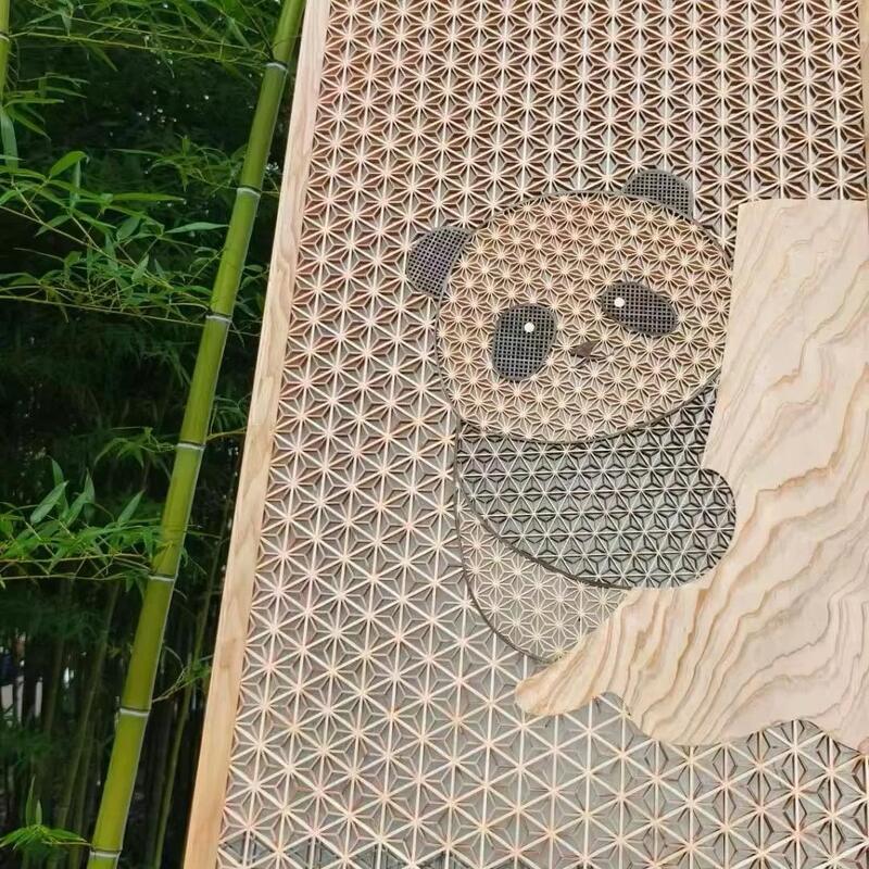 Woodworking Kumiko Wood Crafts for Wood Door Window Wooden Box Japanese Restaurant Decoration Partition