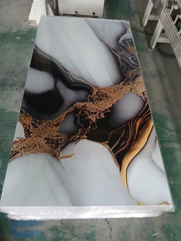 Factory Direct Supply Wholesale UV Board Flexible Bendable PVC Marble Sheet with Marble Texture for Wall Decorative Panel