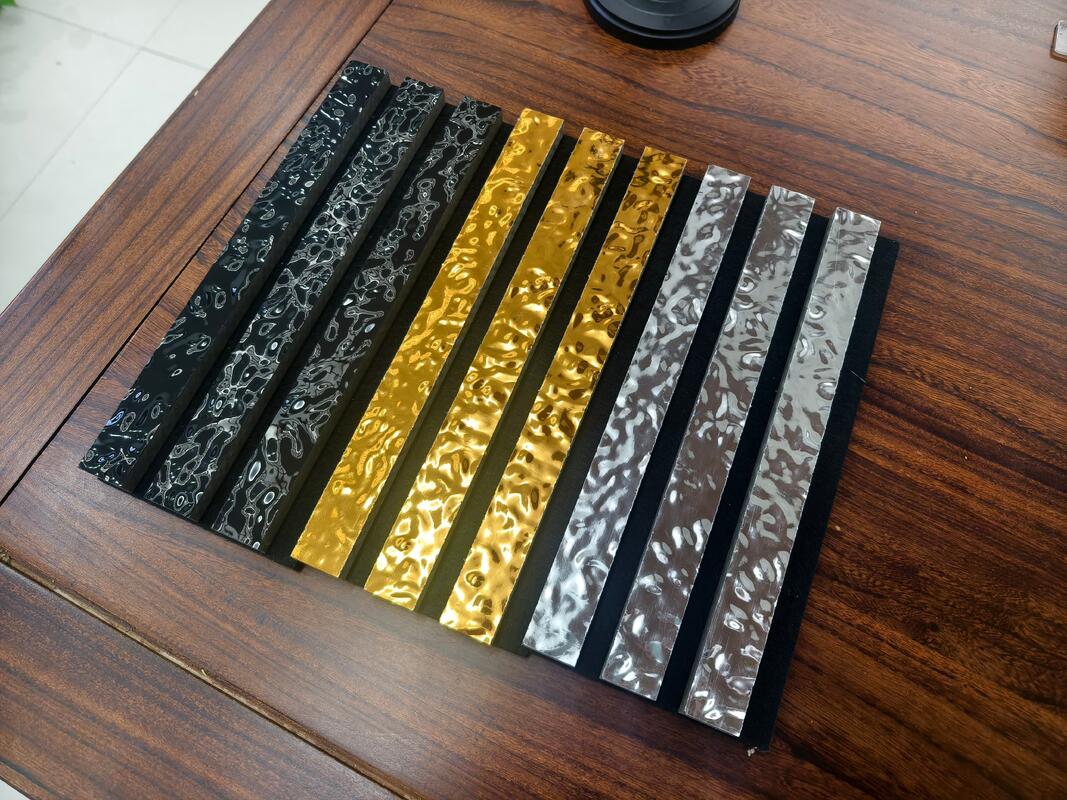 Certified Modern Design Acoustic Wall Panel Soundproof 3D PET Film Water Ripple Sound-Absorbing Slat Grille Decorative Panel