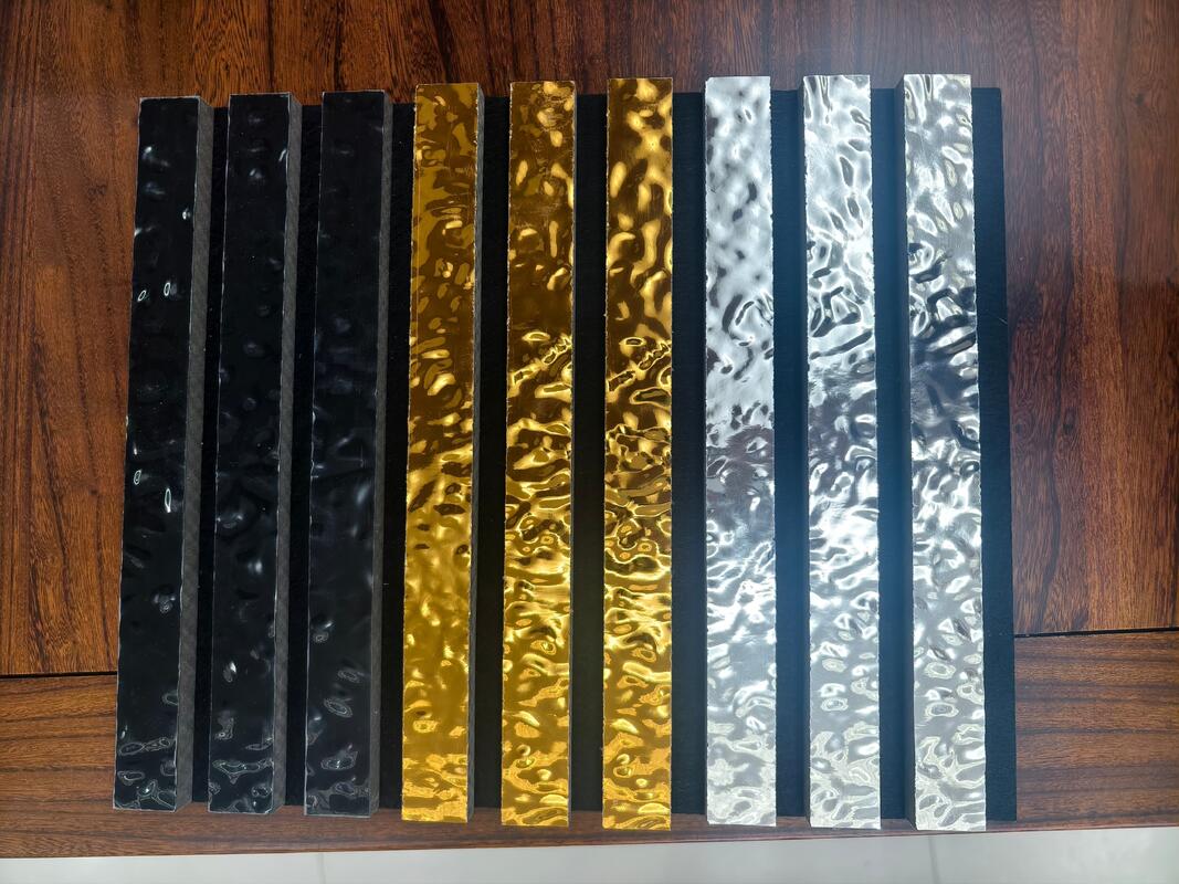 Modern Design Polyester Fiber Acoustic Wall Panel Soundproof 3D Water Ripple Design Sound-Absorbing Slat Grille Decorative Panel