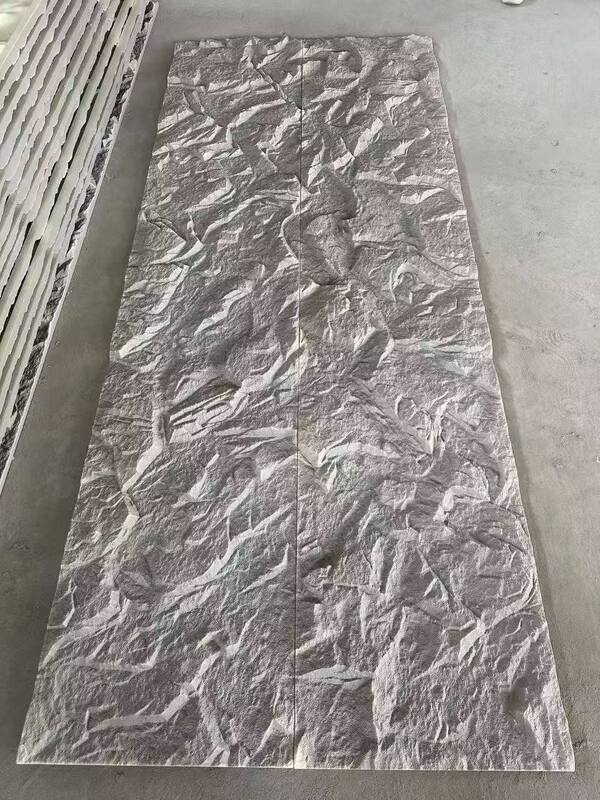 New Design Big Slab ABCD/AB Continuous Veins PU Stone Wall Panels Culture Faux Stone Panel for Interior Exterior Design