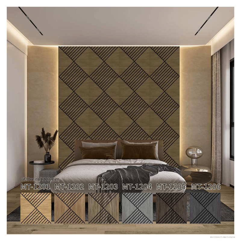 New Design Modern Waterproof Acoustic Wall Panel Customizable Size Sound-Absorbing Board Soundproof for Hotel Use Graphic Design