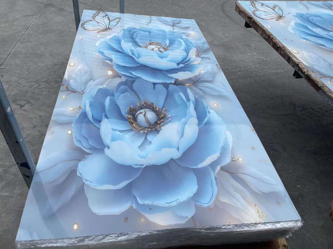 UV 5D Printing Style PVC Wall Panel E0 Grade Waterproof Fireproof Interior Decor Marble Board Factory Direct