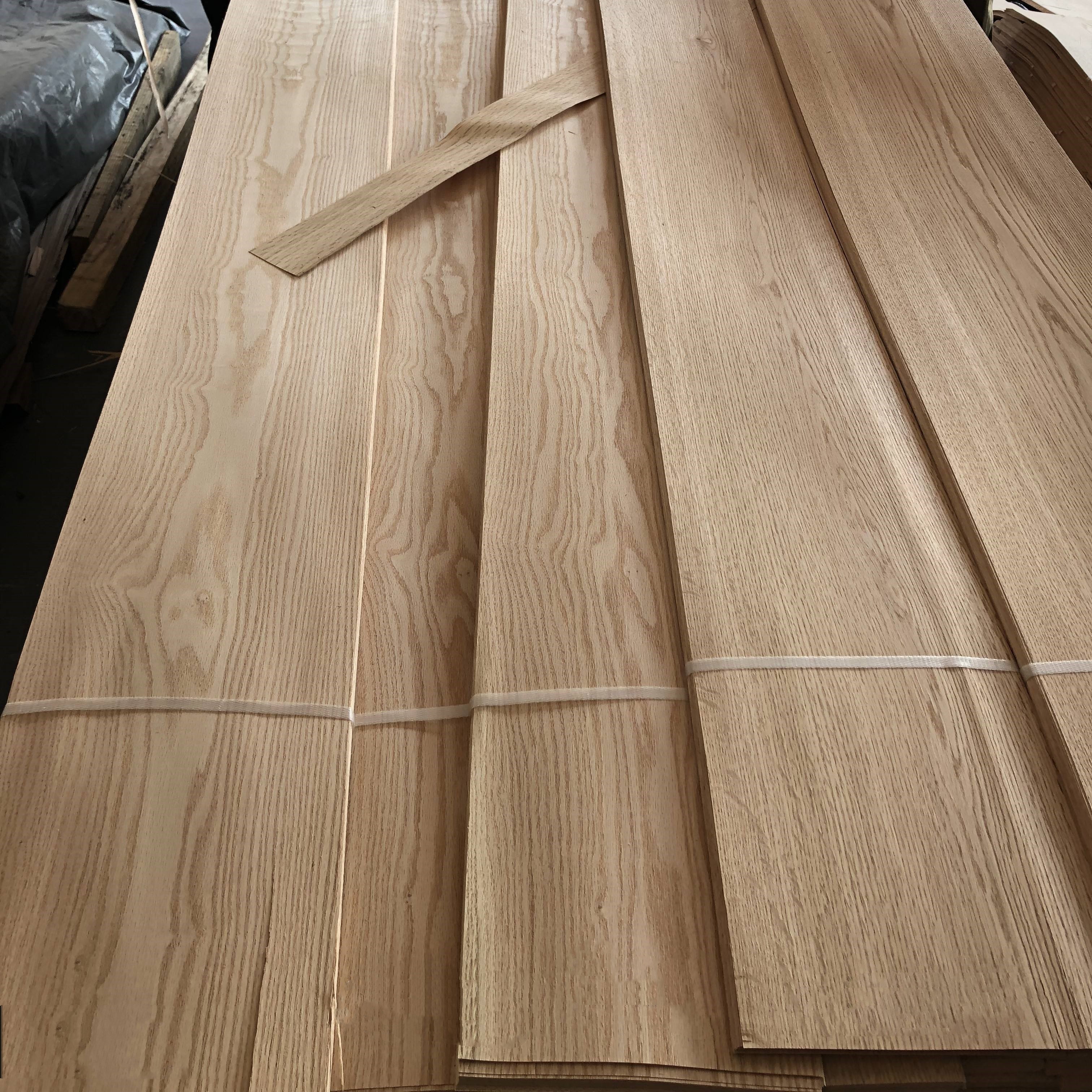 0.45mm 0.5mm 1mm Red Oak Veneer Sheets Wooden Veneer Sheet Sliced Cut