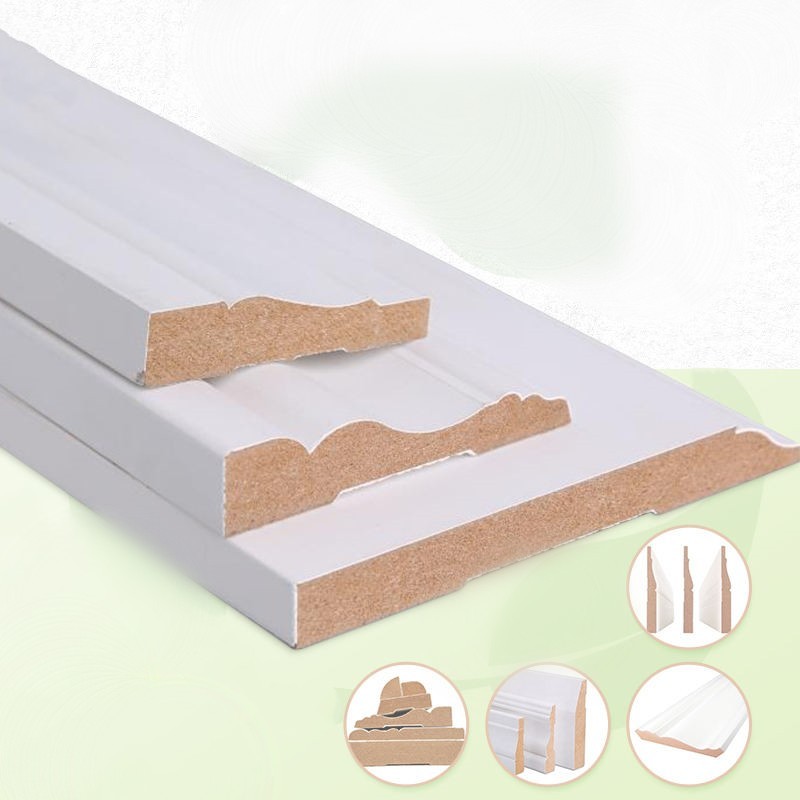 Apartment Skirting Primed Wood Boards MDF Substrate Moisture Proof