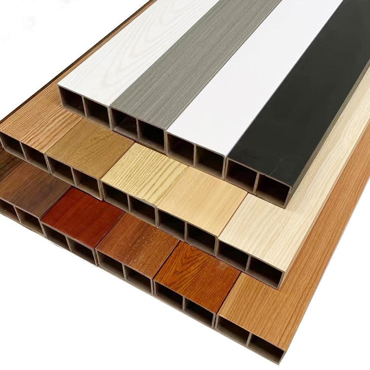 Timber Decaration Glossy WPC Timber Tubes For Indoor House Decoration In Customized Color