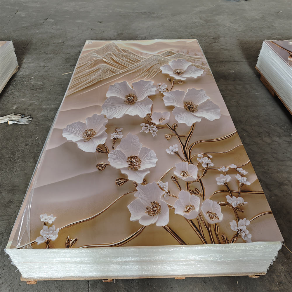 High Gloss UV PVC Marble Sheet - Waterproof 3D Decorative Board