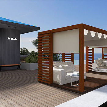 Co Extrusion Wood Plastic Composite Exterior Wall Cladding 222mm×25mm