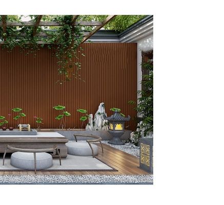 Bamboo Fiber Composite Interior WPC Wall Panel 168*22mm Anti Scratch