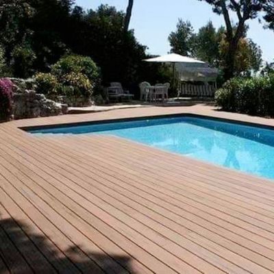 Anti UV Bamboo Porch Flooring Deck Wpc Exterior 11mm 22mm Fireproof