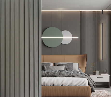 Classic 3000mm  WPC Wood Fiber Wall Panel Fluted Wpc Wall Board Eco Friendly