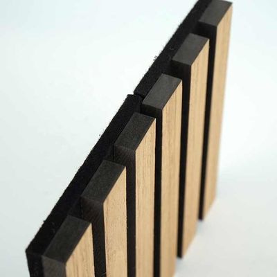 Fireproof Panel Wpc Interior Durable Natural Oak Acoustic Slat Water Proof