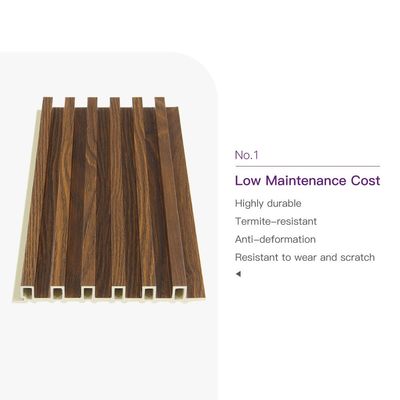 Hotel Residential WPC Dekorasi Interior Kayu Great Wall Panel Dekorasi WPC Fluted Wall Panel